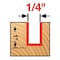 Diablo Diablo 1/4 in. D X 2-1/2 in. L Carbide Double Flute Straight Router Bit DR04108 - alternate 3